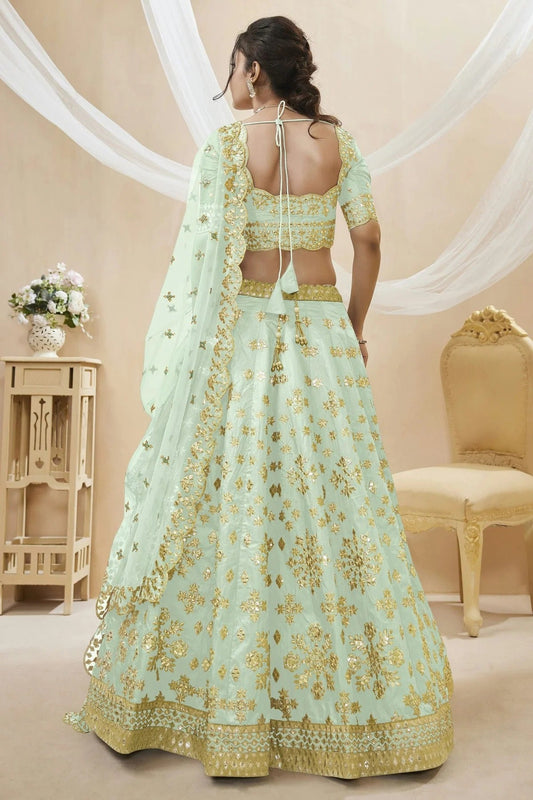 Art Silk Embroidery A Line Lehenga Choli NCLC10110186