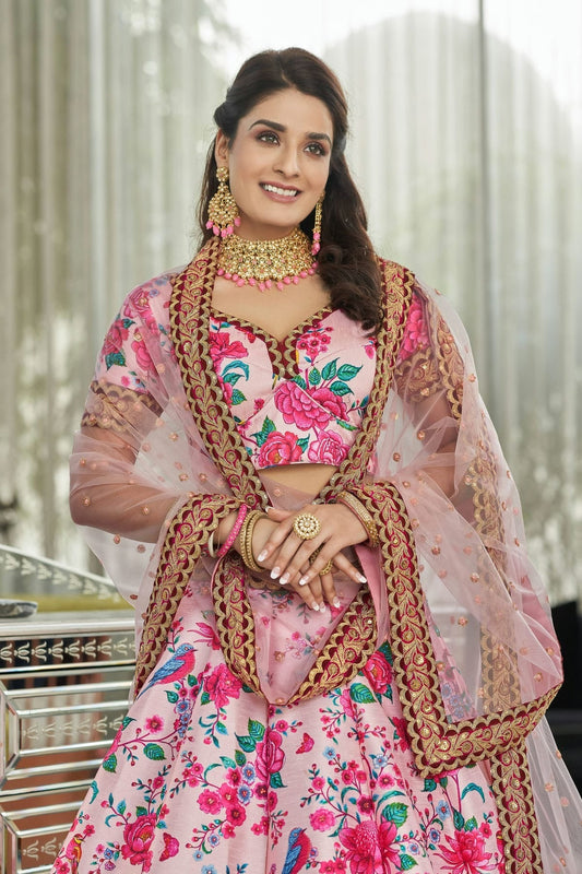 Art Silk Embroidery A Line Lehenga Choli NCLC10110227