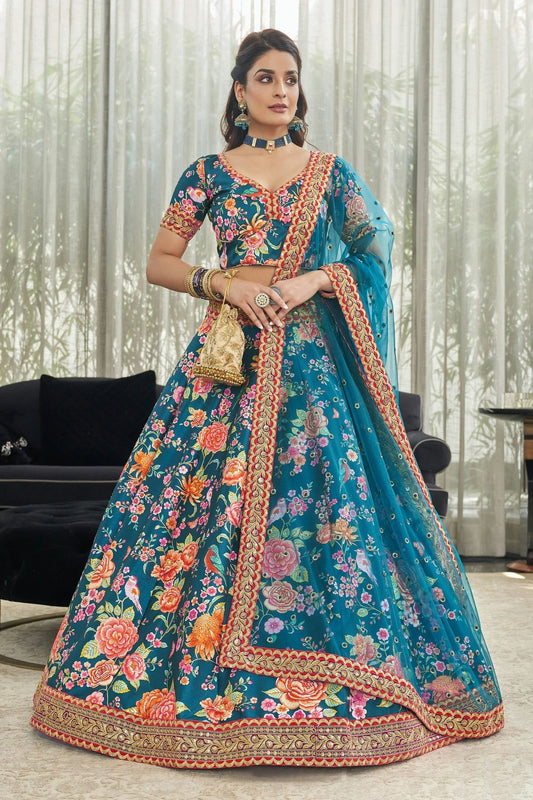 Art Silk Embroidery A Line Lehenga Choli NCLC10110228