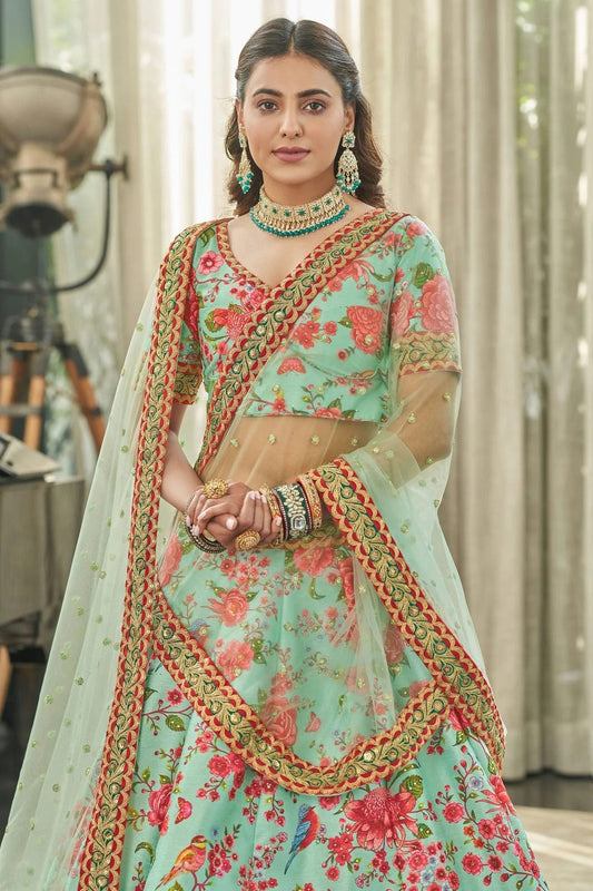 Art Silk Embroidery A Line Lehenga Choli NCLC10110229