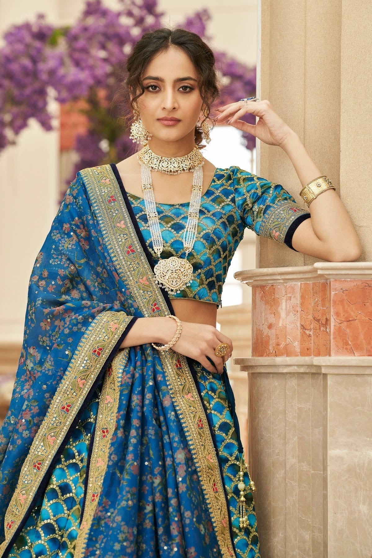Art Silk Embroidery A Line Lehenga Choli NCLC10110234