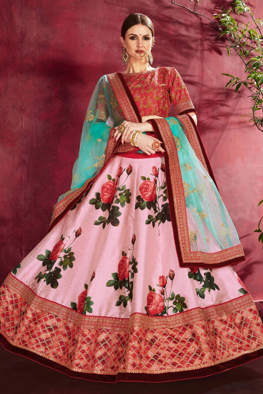 Baby Pink Banglori Silk Designer Lehenga Choli NCLC10110359