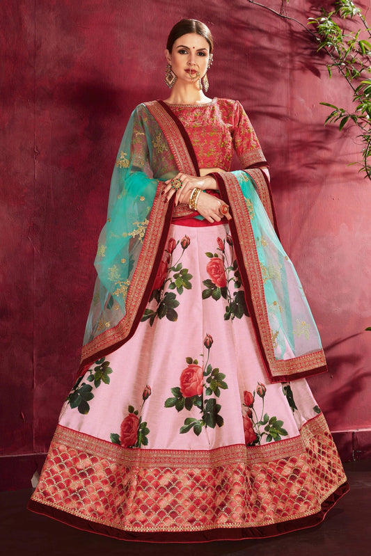 Baby Pink Banglori Silk Designer Lehenga Choli NCLC10110359