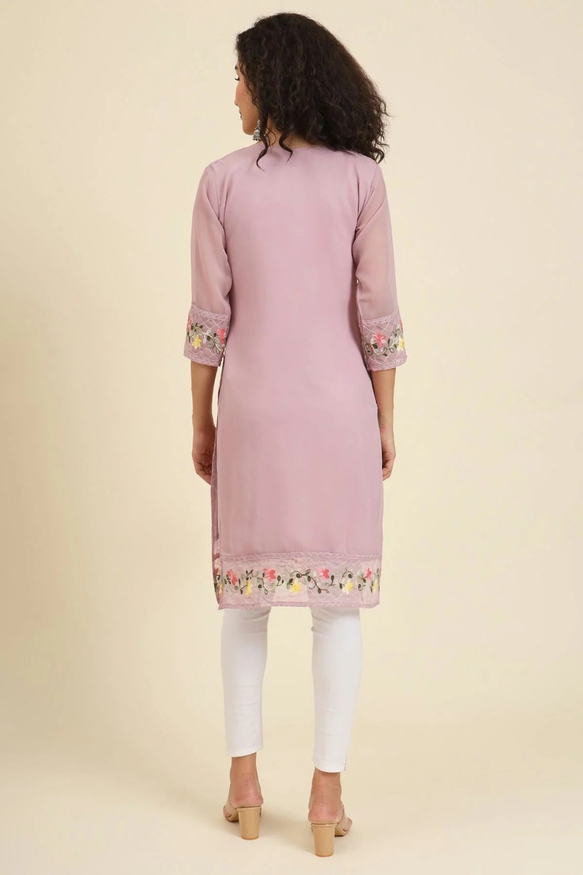 Baby Pink Georgette Kurti NCKR11112071