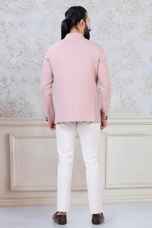 Baby Pink Imported Jodhpuri Suit NCSH11310196