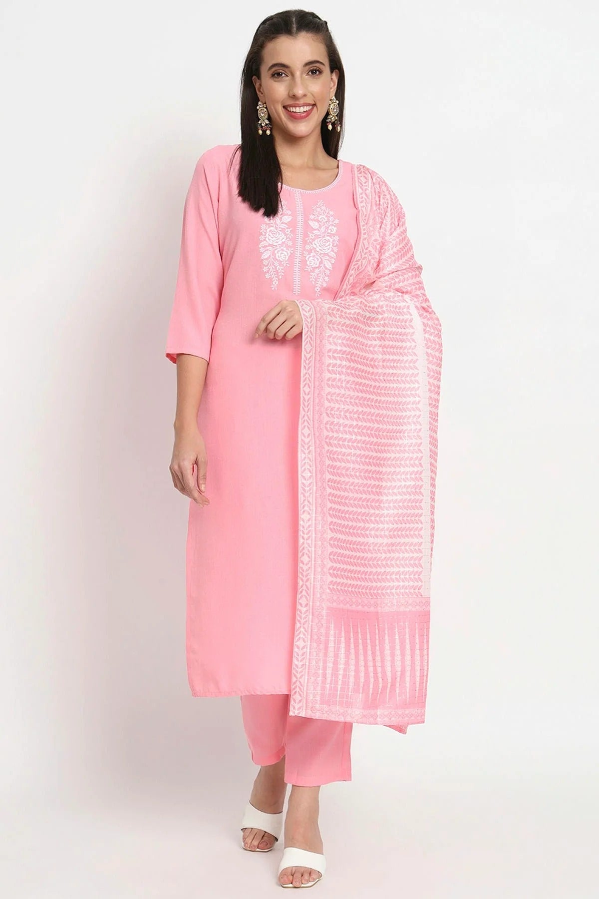Baby Pink Magic Cotton Stitched Salwar Suit NCSS11111911