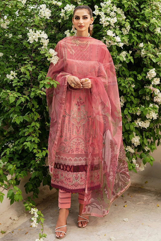 Baby Pink Rayon Semi Stitched Pakistani Suit NCSM12510214