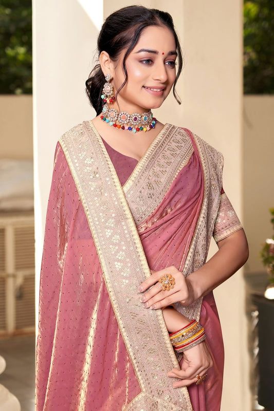 Baby Pink Silk Designer Saree NCLC11210297