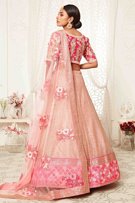 Baby Pink Soft Net Designer Lehenga Choli NCLC10110373