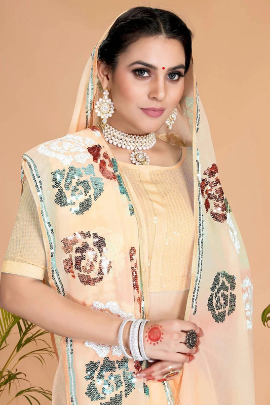 Beige Georgette Saree NCSD10910450