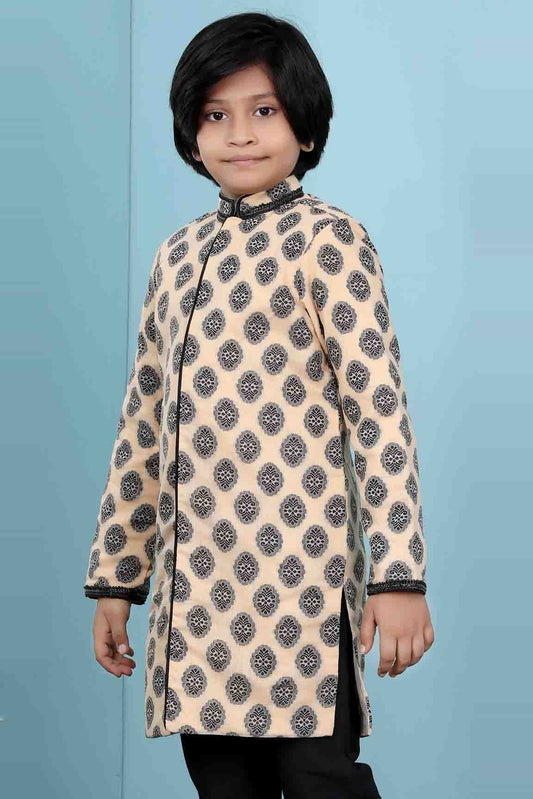 Beige Handloom Silk Jacket  NCBW10710748