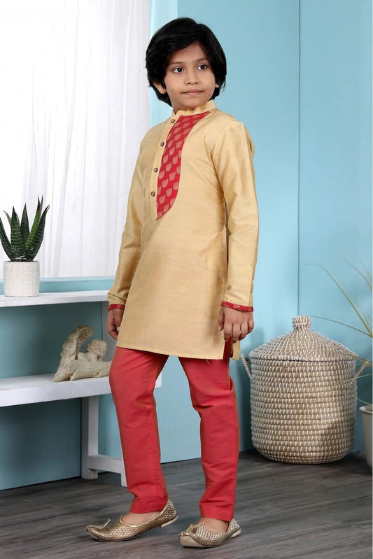 Beige Handloom Silk Sherwani NCBW10710670