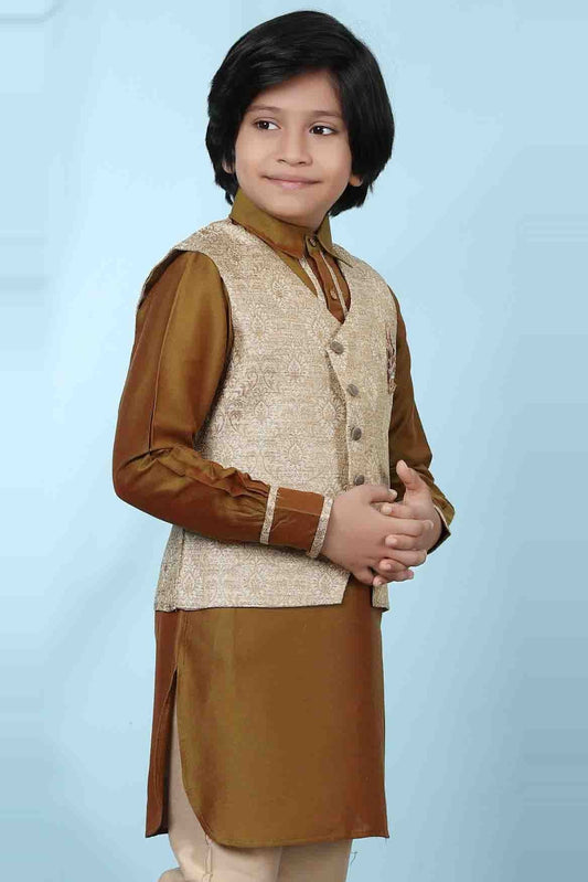 Beige Jacquard Jacket  NCBW10710725