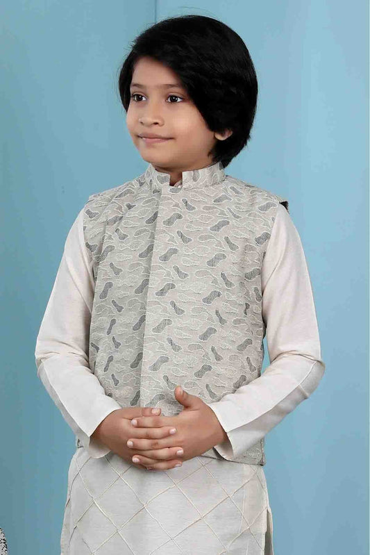 Beige Jacquard Jacket NCBW10710754