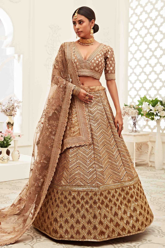 Beige Silk Designer Lehenga Choli NCLC10110376