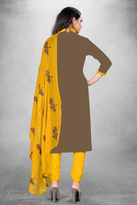 Beige Unstitched Slub Cotton Churidar Suit NCUS11610444