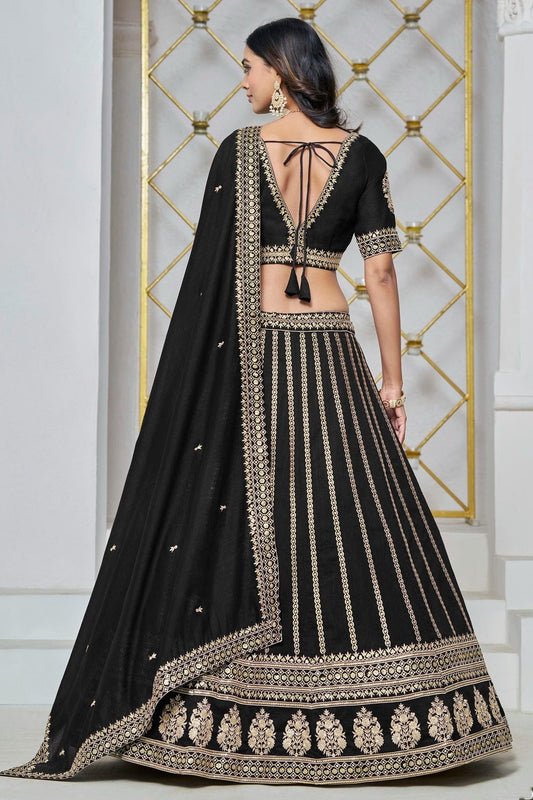 Black Art Silk Lehenga Choli NCLC10510167