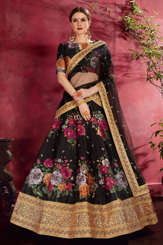 Black Banglori Silk Designer Lehenga Choli NCLC10110365