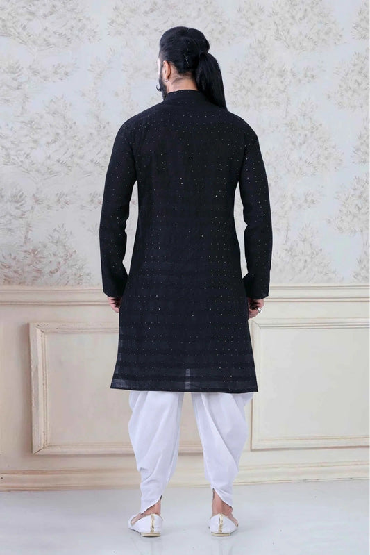 Black Georgette Festival Wear Dhoti Kurta NCKP11310143