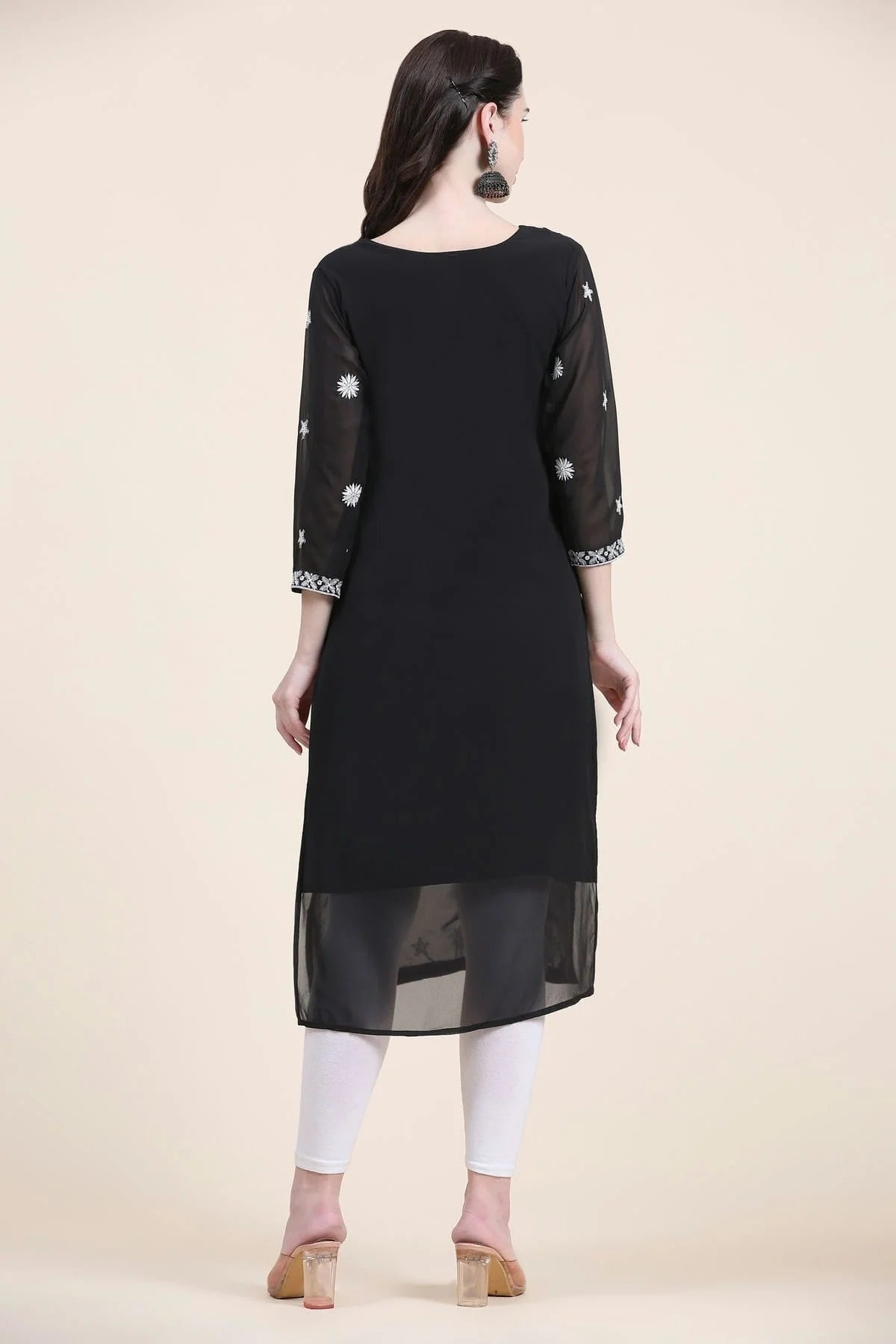 Black Georgette Kurti NCKR11112043