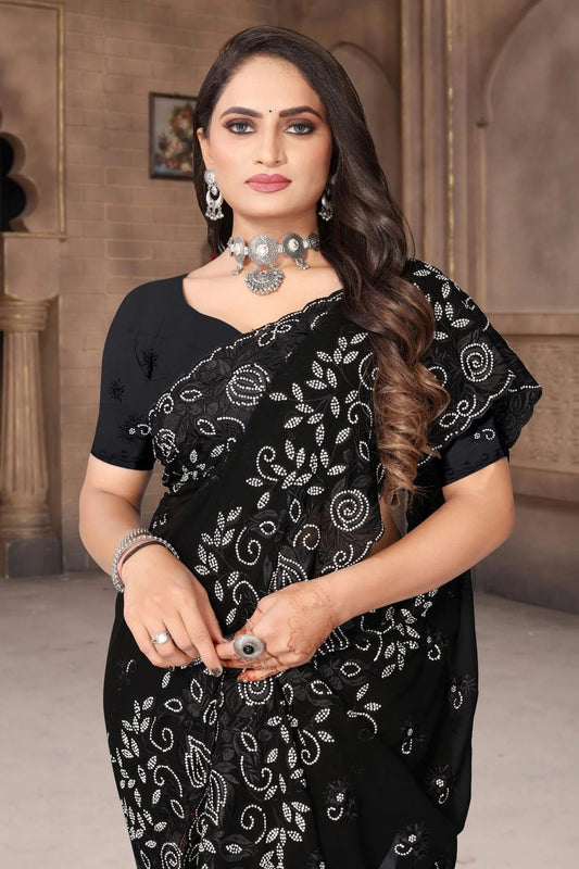 Black Georgette Saree NCSD10910274
