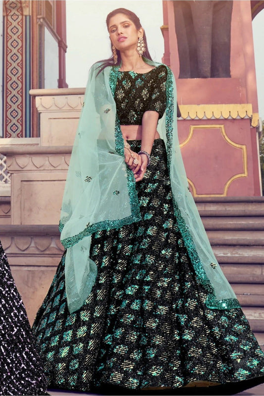 Black Imported Sequins Lehenga Choli NCLC10810554