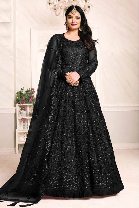 Black Net Anarkali Suit NCSM10510322