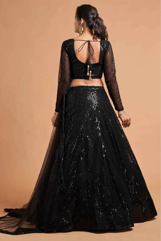 Black Net Lehenga Choli NCLC10110351