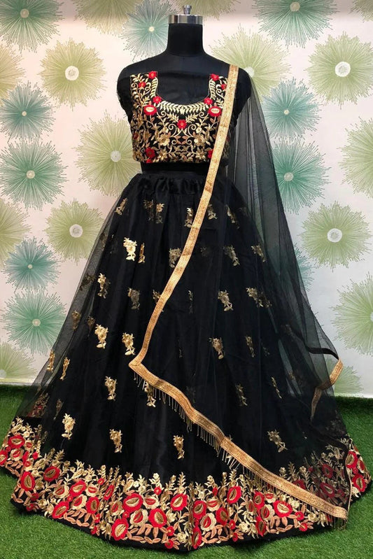 Black Net Lehenga Choli NCLC10210113