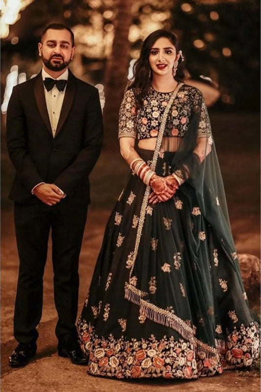 Black Net Lehenga Choli NCLC10210113