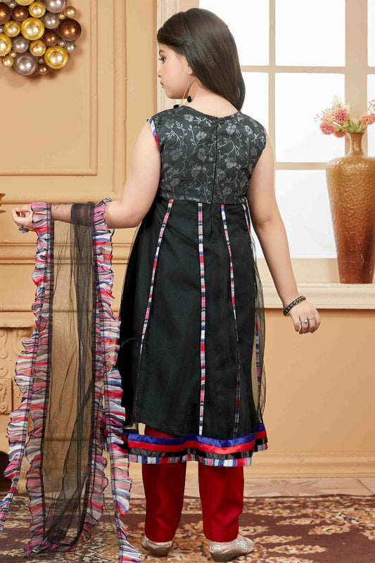 Black Net Pant Style Suit NCGW10710831