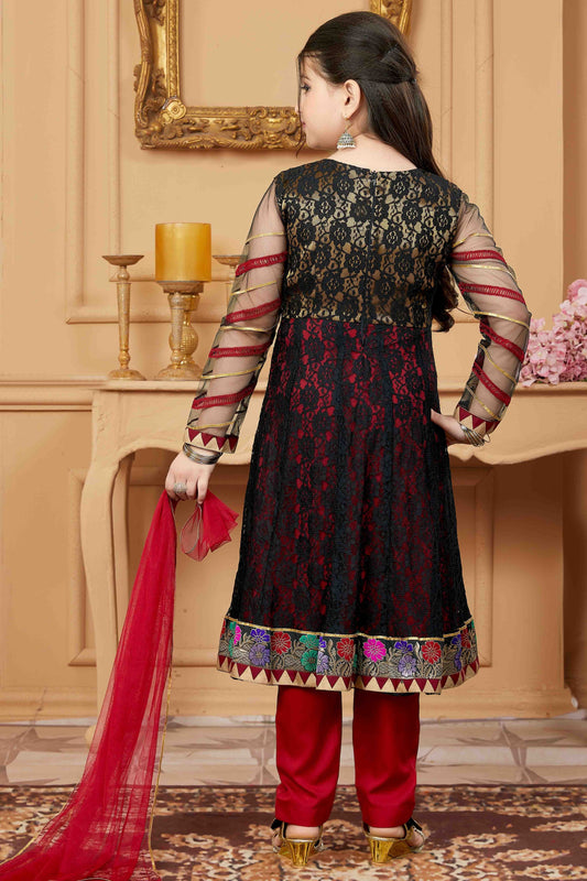 Black Net Pant Style Suit NCGW10710835