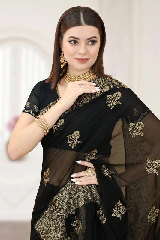 Black Silk Designer Saree NCLC11210502