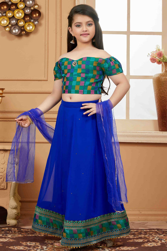 Blue Faux Georgette Lehenga Choli NCGW10710856
