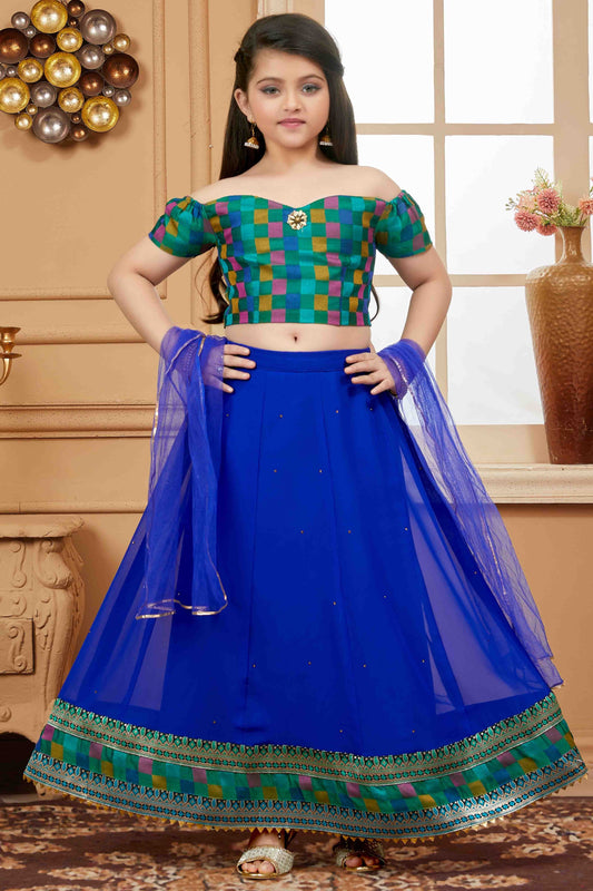 Blue Faux Georgette Lehenga Choli NCGW10710856