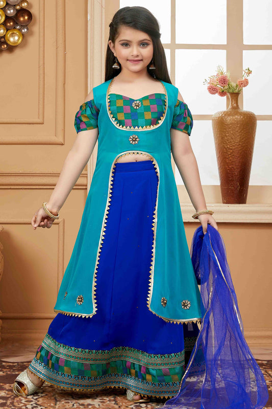 Blue Faux Georgette Lehenga Choli NCGW10710857