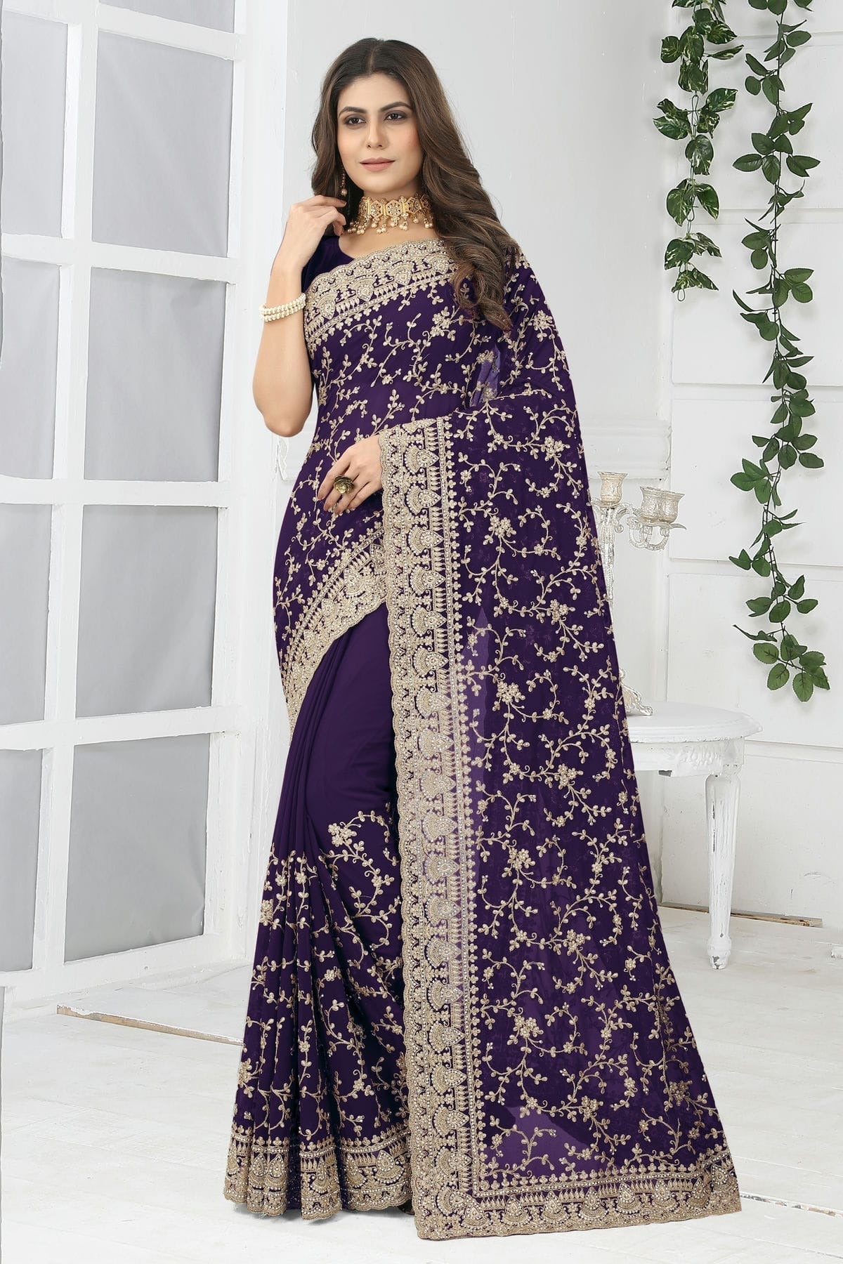 Blue Georgette Designer Saree NCLC11210430