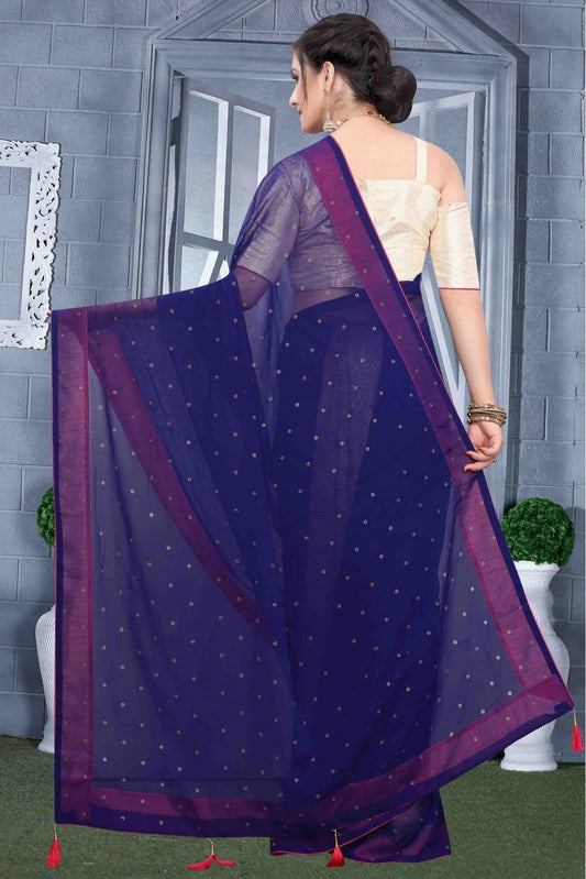 Blue Georgette Party Wear Saree NCSD11210676