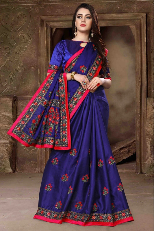 Blue Silk Designer Saree NCSD11210611