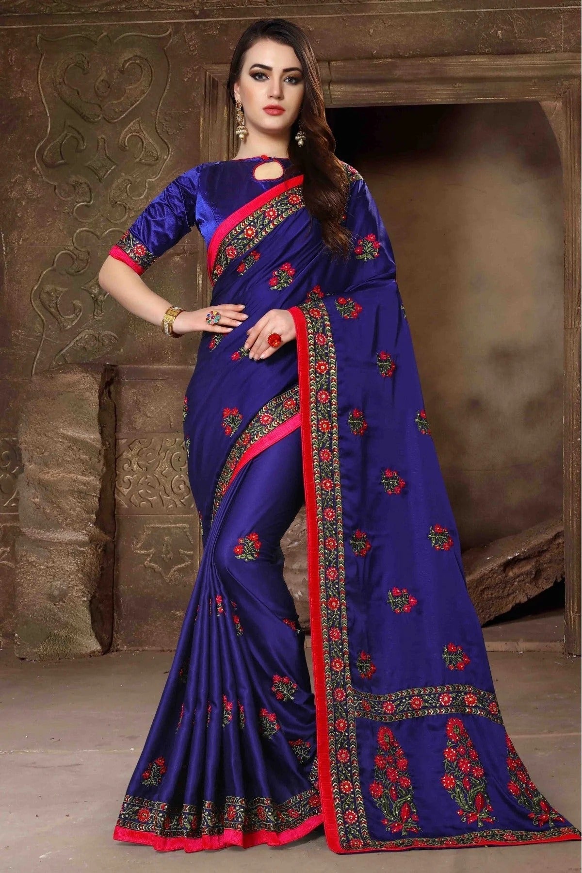 Blue Silk Designer Saree NCSD11210611