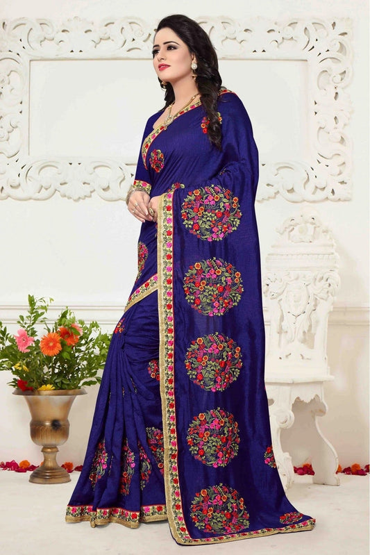 Blue Silk Saree NCSD11210594