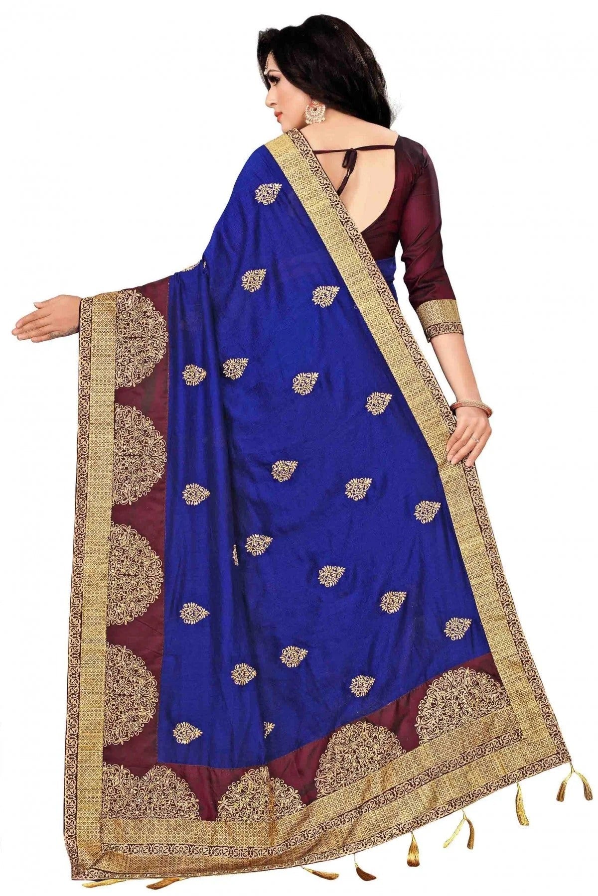 Blue Vichitra Silk Designer Saree NCSD11210655