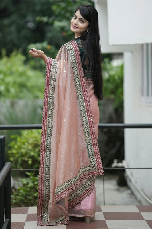 Brown Banarasi Crush Designer Saree NCSD11112191