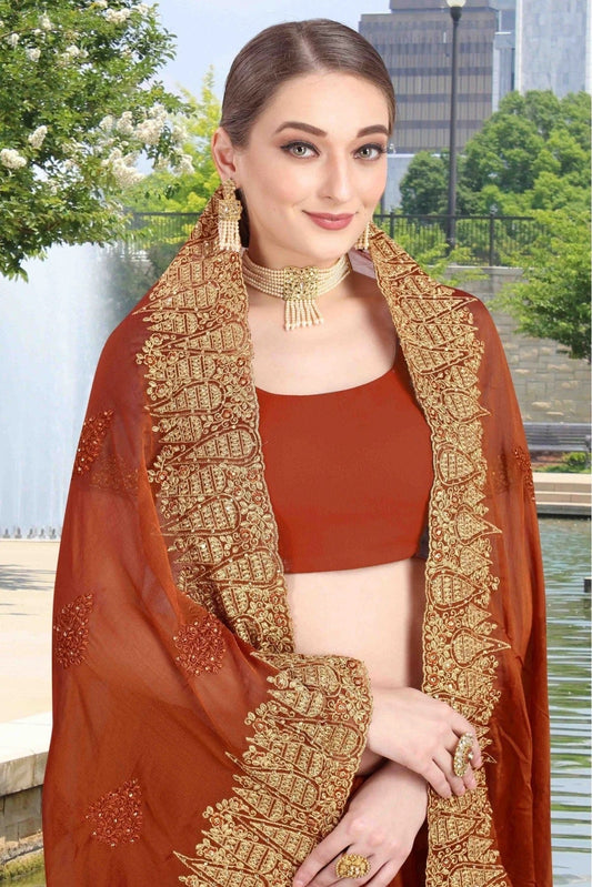 Brown Chiffon Designer Saree NCSD11210696-10