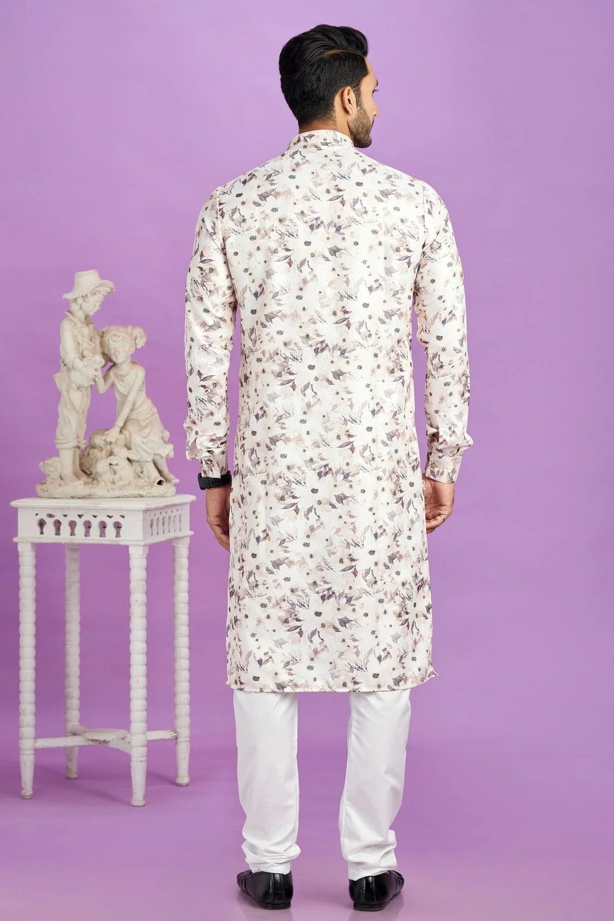 Brown Cotton Pintex Kurta Pajama NCKP12310181