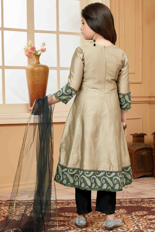 Brown Cotton Silk Pant Style Suit NCGW10710855