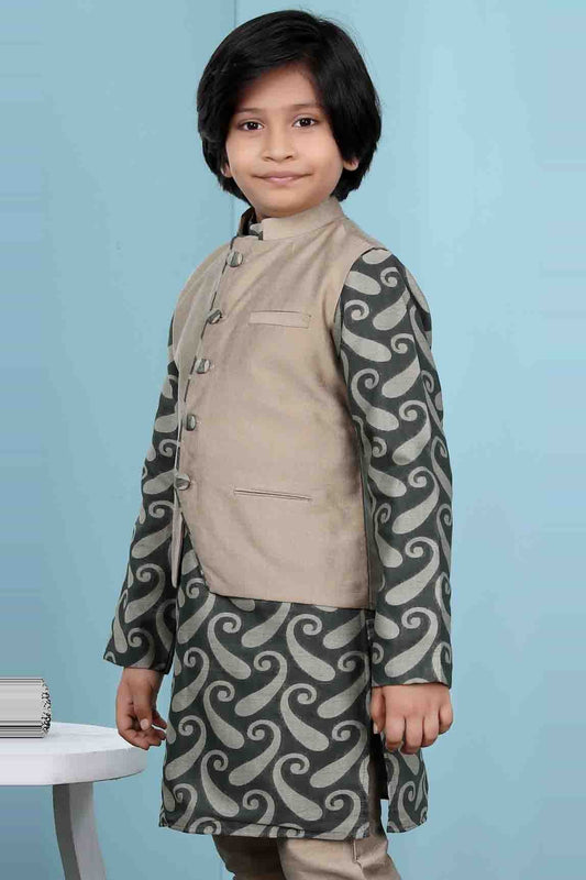 Brown Handloom Silk Jacket  NCBW10710752