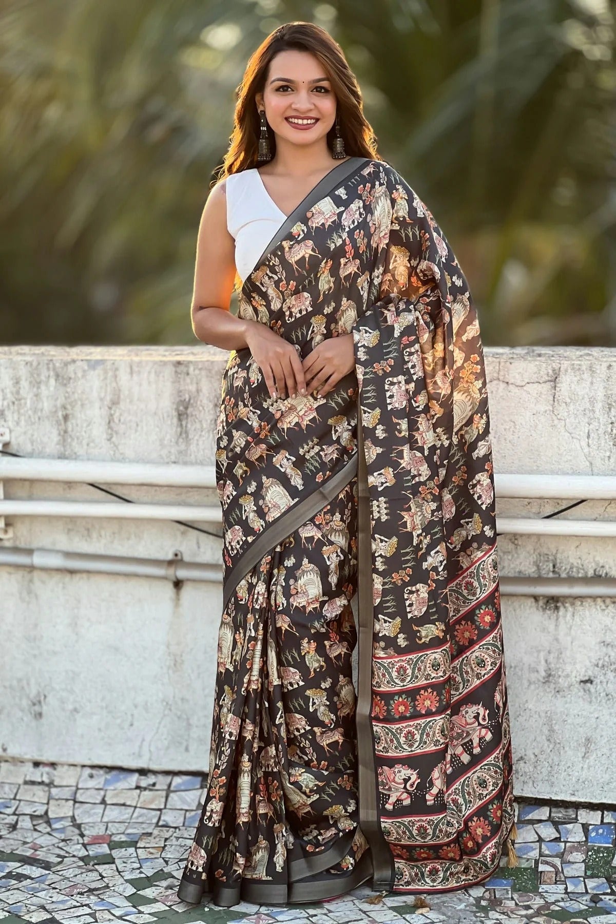 Brown Tussar Silk Traditional Saree NCSD11111649