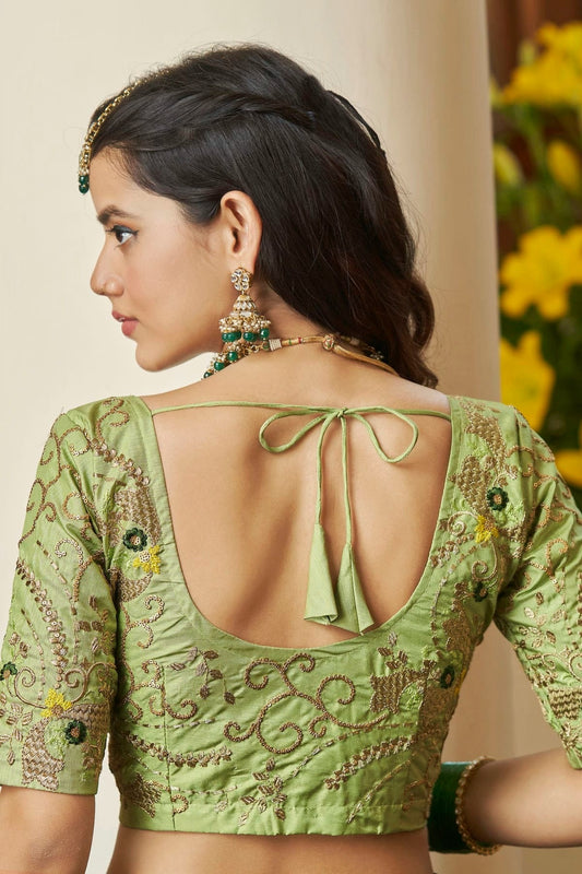 Butterfly Net Designer Lehenga CholiIn Green NCLC12710138