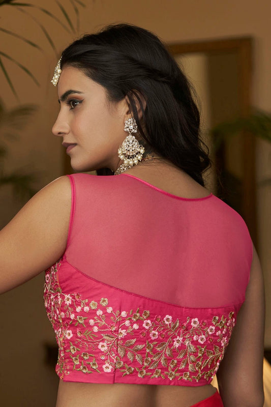 Butterfly Net Designer Lehenga CholiIn Pink NCLC12710139